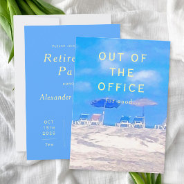 Summer Beach Retirement Party Invitation