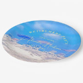 Summer Beach Retirement Party Pappteller (Schrägansicht)