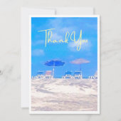 Summer Beach Retirement Party Thank You Card (Vorderseite)