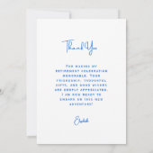 Summer Beach Retirement Party Thank You Card (Rückseite)