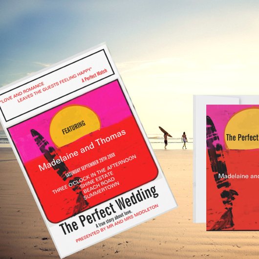 Summer Beach Retro Poster Einladung