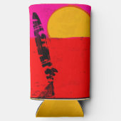 Summer Beach Retro Poster Selters Dosenkühler (Rückseite)