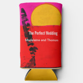 Summer Beach Retro Poster Selters Dosenkühler (Vorderseite)