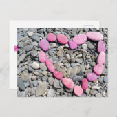 Summer Beach Rock Heart Feiertagspostkarte (Vorne/Hinten)