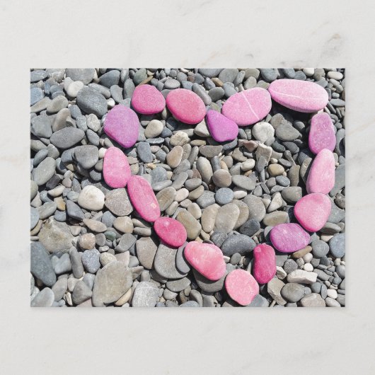 Summer Beach Rock Heart Feiertagspostkarte (Vorderseite)