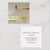 Summer Beach Sand Gold Foil Quadratische Visitenkarte (Vorne/Hinten)