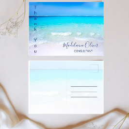Summer Beach Scene Ocean Blue Vielen Dank Postkarte