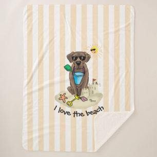 Summer Beach Schokolade Labrador Hund Labrador Ret Sherpadecke