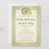 Summer Beach Seashell Rustikales Holz Süße 16 Einladung (Vorderseite)