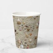 Summer Beach Seashells Pappbecher (Links)