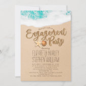 Summer Beach Starfish Hochzeitsszenter Einladung (Vorderseite)