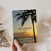 Summer Beach String Light Sunset Sweet 16 Geburtst Einladung