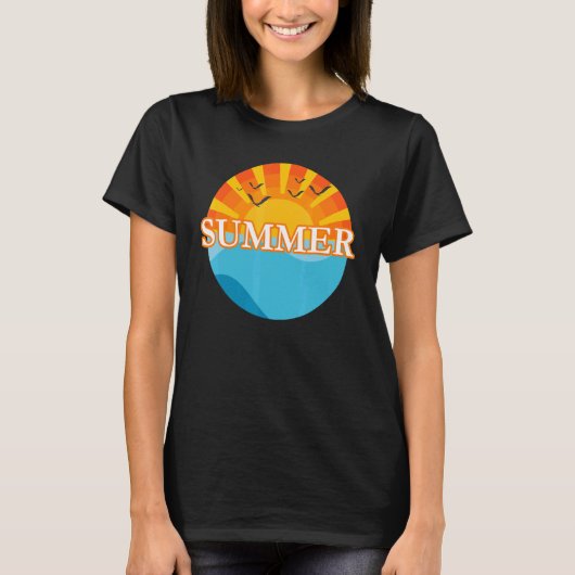 Summer Beach Sunset T-Shirt (Vorderseite)
