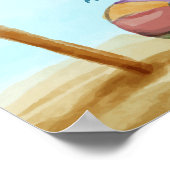 Summer Beach Surfboard Baby Dusche Willkommen Poster (Ecke)