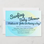 Summer Beach Surfing Kinderdusche Einladung (Vorderseite)