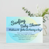 Summer Beach Surfing Kinderdusche Einladung (Stehend Vorderseite)