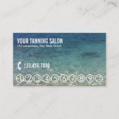 Summer Beach Tanning Salon Loyalty Punch Treuekarte (Vorderseite)