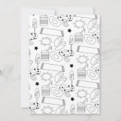 Summer Beach Thema Doodle Geburtstagsparty Einladung (Rückseite)