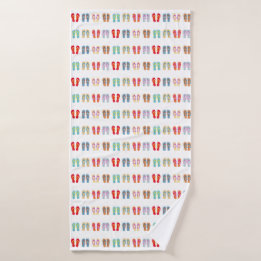 Summer Beach Thema Sandals Muster Flip Flops Badehandtuch