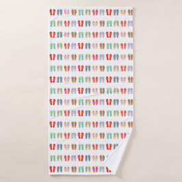 Summer Beach Thema Sandals Muster Flip Flops Badehandtuch