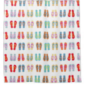 Summer Beach Thema Sandals Muster Flip Flops Duschvorhang (Vorderseite)