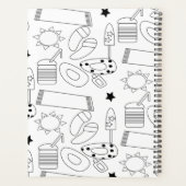 Summer Beach Theme Konturen Muster-Notebook Planer (Rückseite)