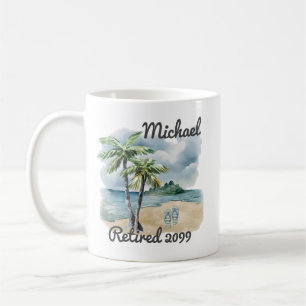 Summer Beach Themed Gedreht Flop Retirement Kaffeetasse