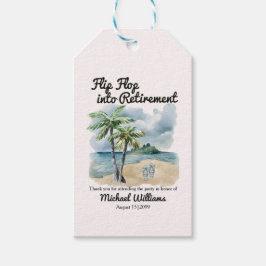 Summer Beach Themed Gedreht Flop Retirement Party Geschenkanhänger