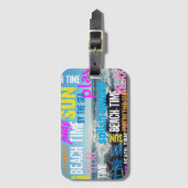 Summer Beach Time Fun Gepäckanhänger (Vorderseite Vertikal)