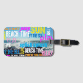 Summer Beach Time Fun Gepäckanhänger (Vorderseite (Horizontal))