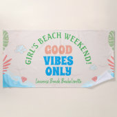 SUMMER BEACH TOWEL (Personalized) Strandtuch (Vorderseite)