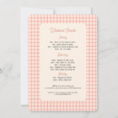 Summer Beach Tropical Bachelorette Weekend Party Einladung (Rückseite)