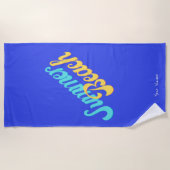 Summer Beach | Typografie | positiv | Custom Strandtuch (Vorderseite)