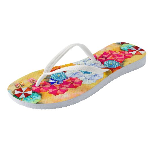 Summer Beach Umbrellas Badesandalen (Schrägansicht)