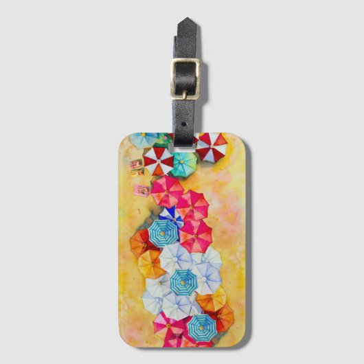 Summer Beach Umbrellas Gepäckanhänger (Vorderseite Vertikal)