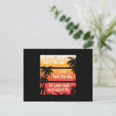Summer Beach Vacacation Surf Cooles Meer Sonnensch Postkarte (Stehend Vorderseite)