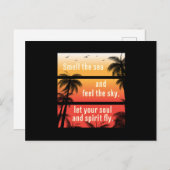 Summer Beach Vacacation Surf Cooles Meer Sonnensch Postkarte (Vorne/Hinten)