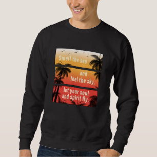 Summer Beach Vacacation Surf Cooles Meer Sonnensch Sweatshirt