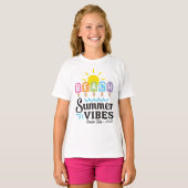 Summer Beach Vibes - Anpassbare Girls T-Shirt (Vorne ganz)