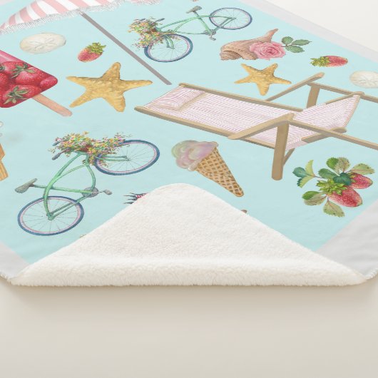 Summer Beach Vibes auf Blue Sherpadecke (3/4)