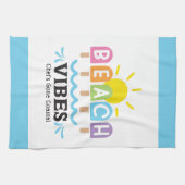 Summer Beach Vibes Customizable Geschirrtuch (Horizontal)