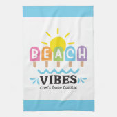 Summer Beach Vibes Customizable Geschirrtuch (Vertikal)