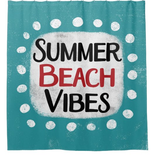 Summer Beach Vibes Duschvorhang (Vorderseite)