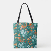 Summer Beach Vibes Family Trip Retro Teal Custom Tasche (Rückseite)