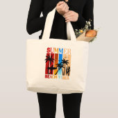 Summer Beach Vibes Jumbo Stoffbeutel (Vorderseite (Produkt))