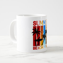 Summer Beach Vibes Jumbo-Tasse