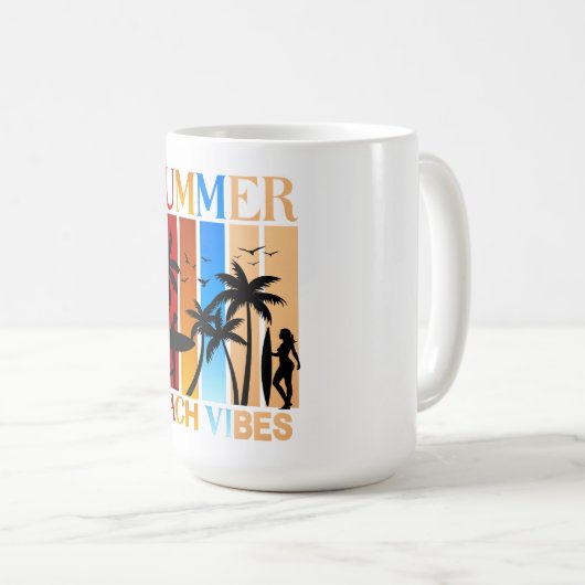 Summer Beach Vibes Kaffeetasse (VorderseiteRechts)