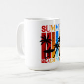 Summer Beach Vibes Kaffeetasse (Vorderseite Links)