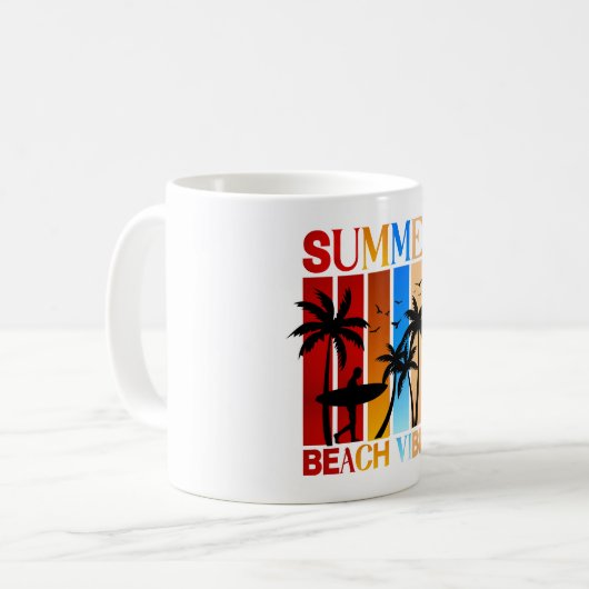 Summer Beach Vibes Kaffeetasse (Vorderseite Links)