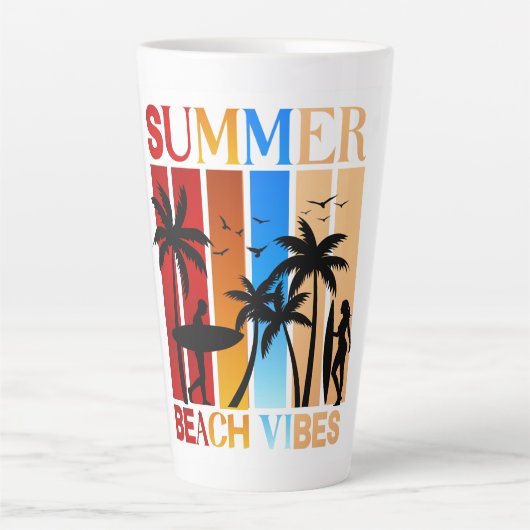 Summer Beach Vibes Milchtasse (Vorderseite)